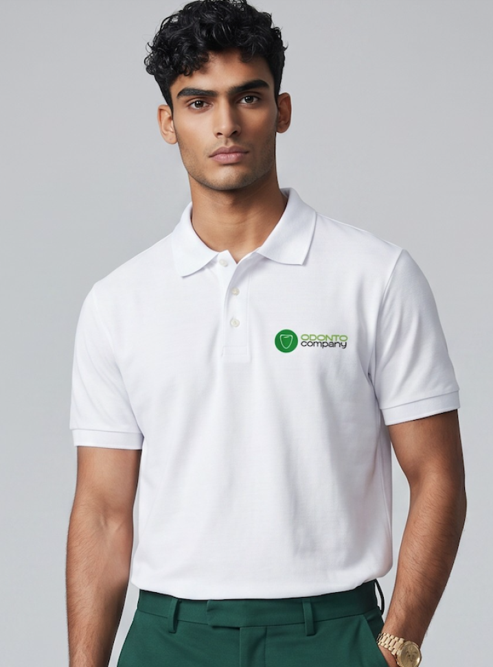 Camisa Pólo Masc Branca Oficial Odonto Company