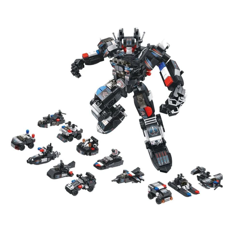 Blocos De Montar Cubic 25 Em 1 Polícia Swat Robot 600 Peças - #2
