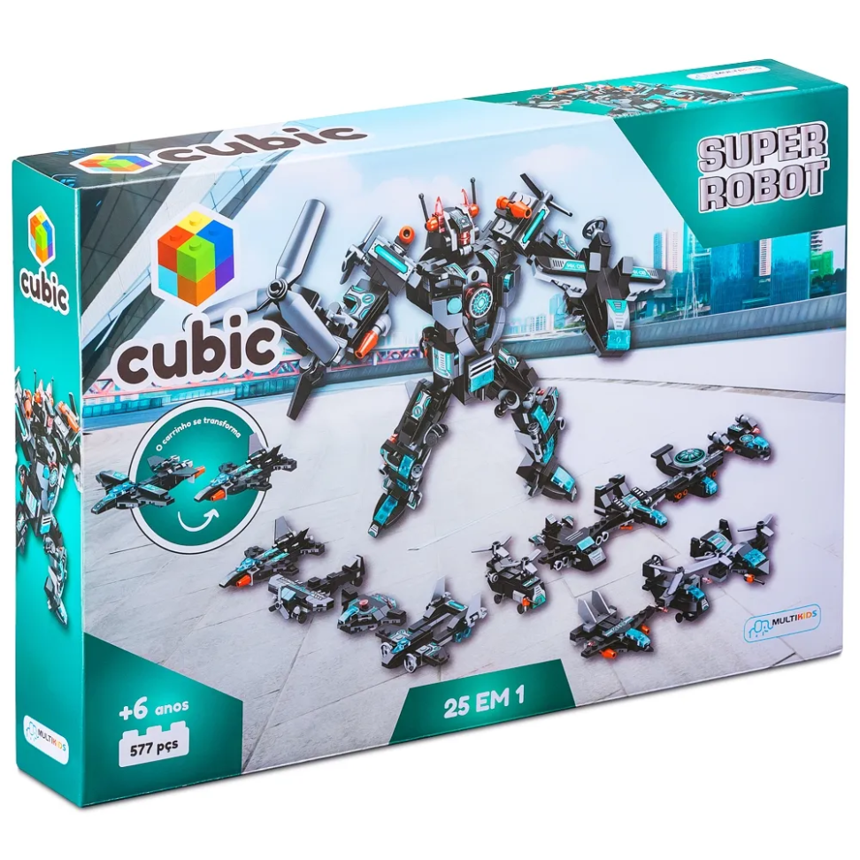 Blocos de Montar Cubic 25 em 1 Super Robot 577 Peças - #3
