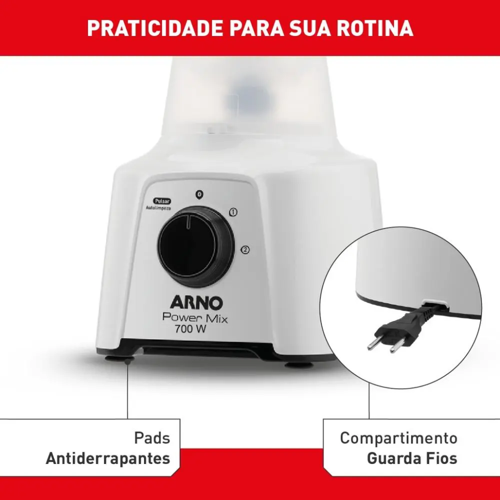 Liquidificador Arno Pwr Mix LQ12 700w 127v Bc Lâmina Zelkrom - #6