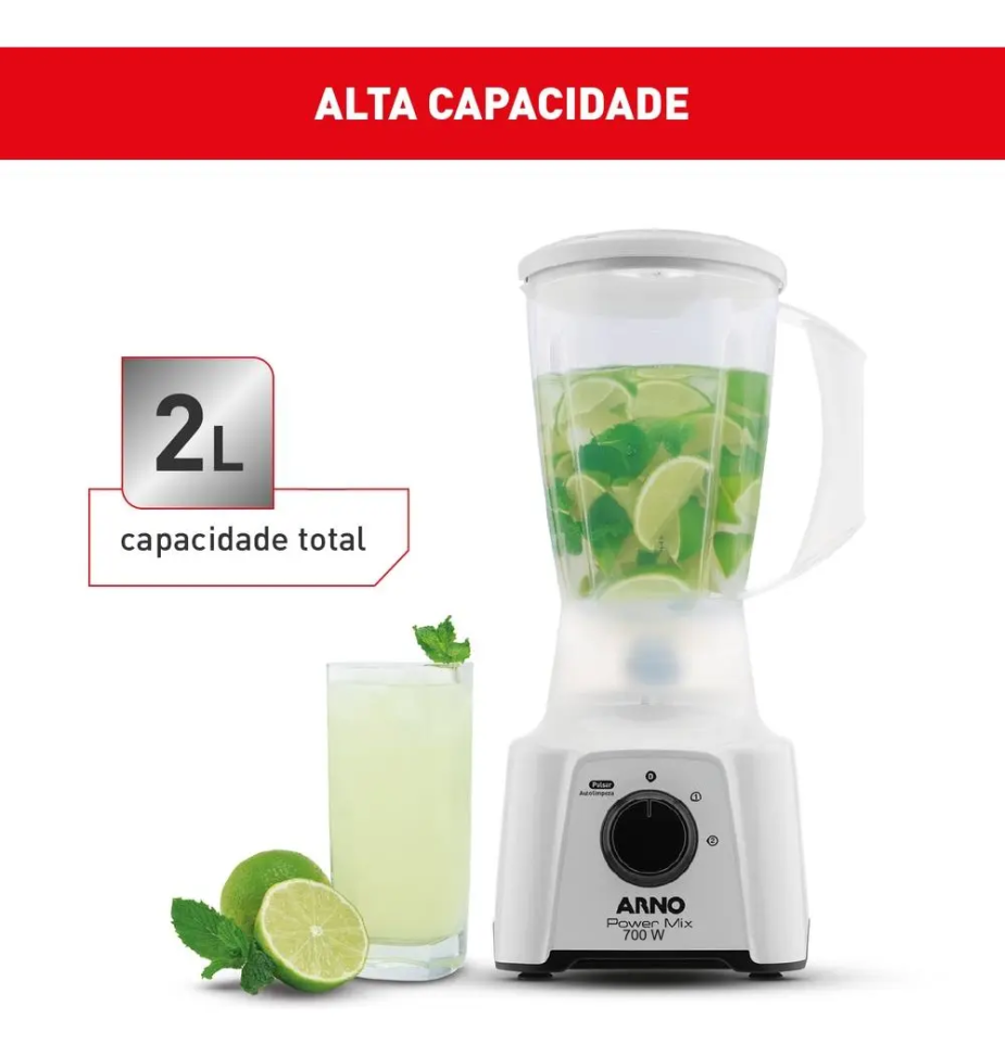 Liquidificador Arno Pwr Mix LQ12 700w 127v Bc Lâmina Zelkrom