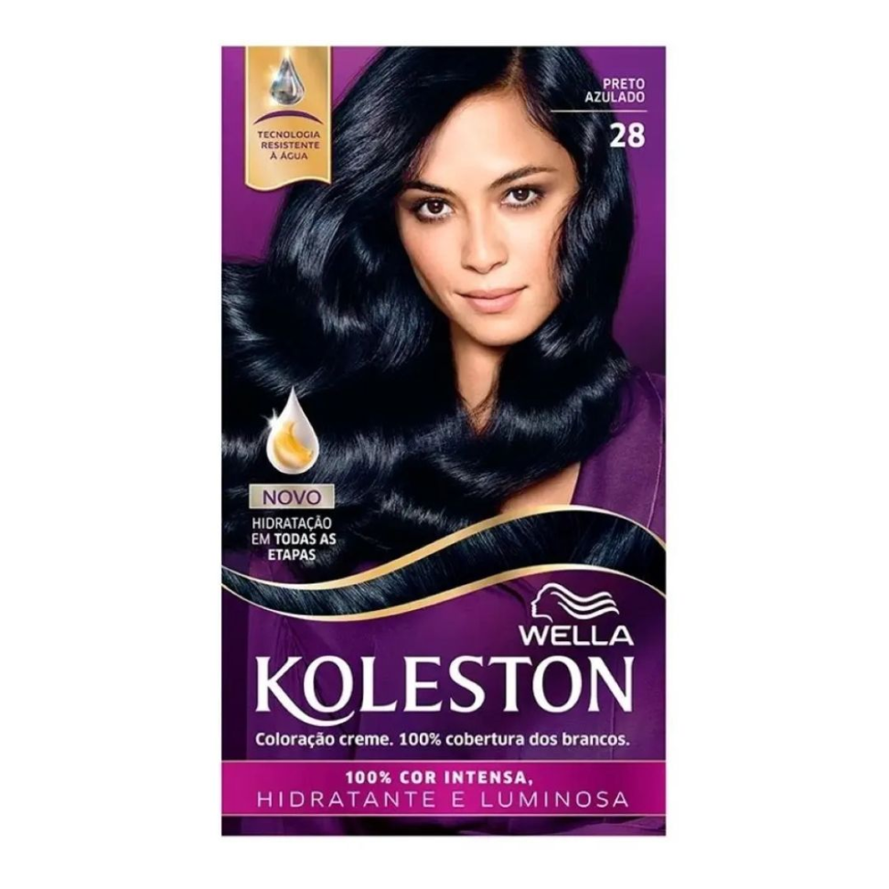 Tintura Koleston Kit 28 Preto Azulado Wella