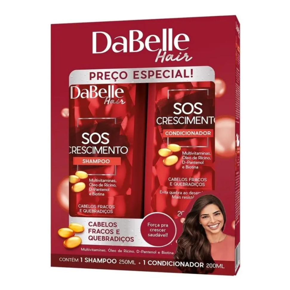 Kit Dabelle (Shampoo+Condicionador) Sos Crescimento 425ml