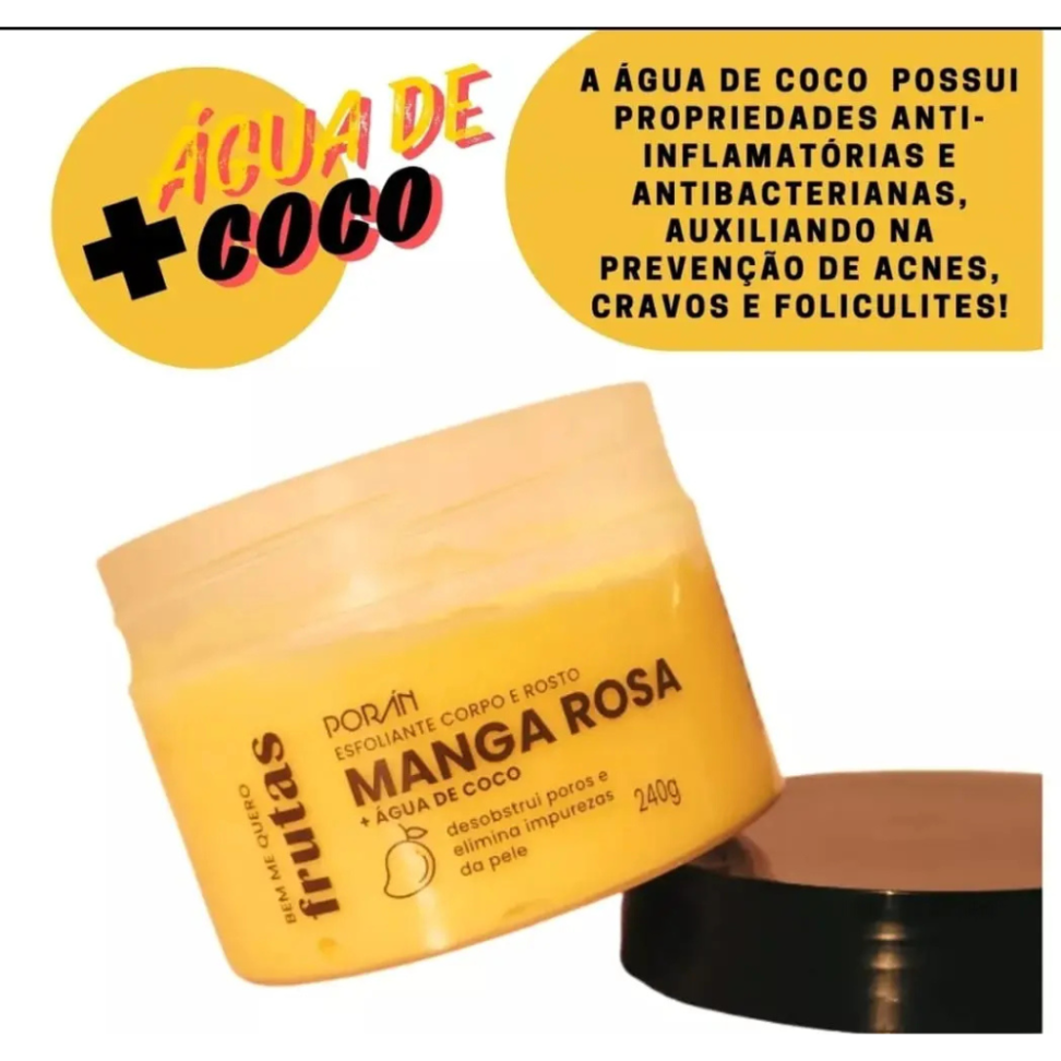 Esfoliante Manga Rosa Corpo E Rosto Porán Bem Me Quero 240g - #3