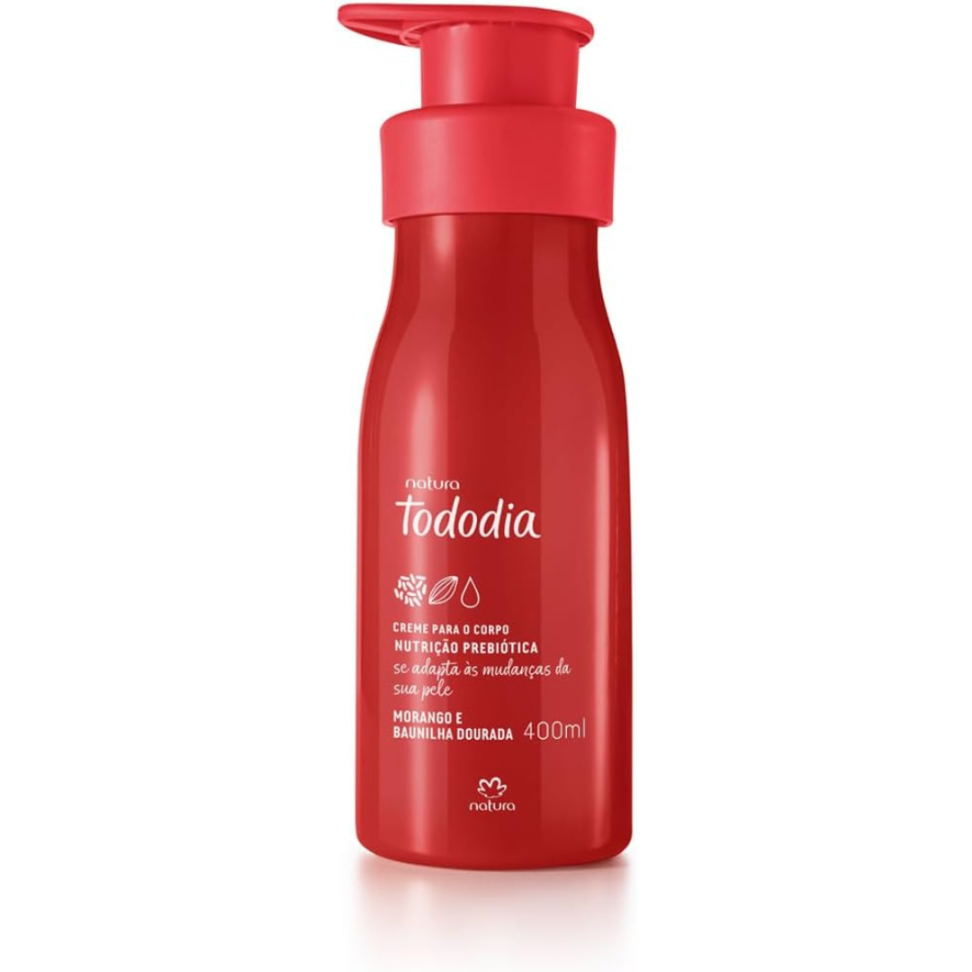 Creme Nutritivo para o Corpo Tododia Morango e Baunilha Dourada 400 ml - Natura