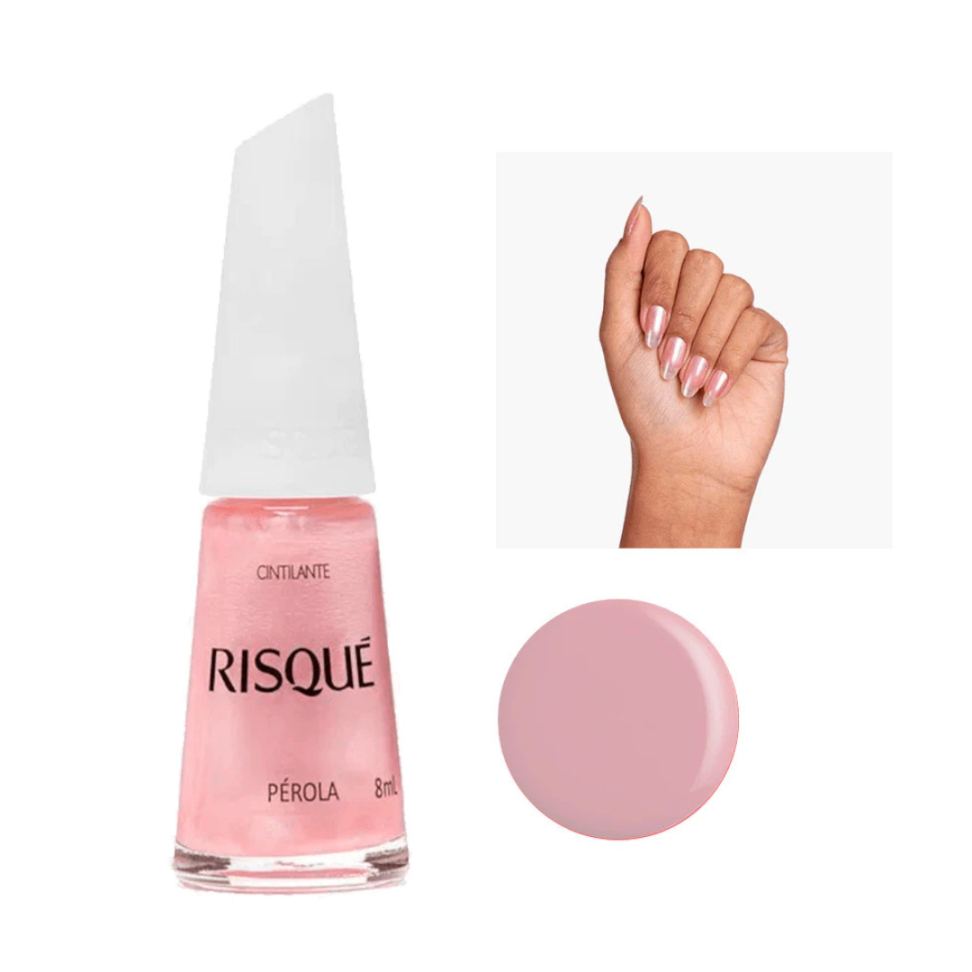 Esmalte Risqué Rosas Cintilantes Pérola - #6