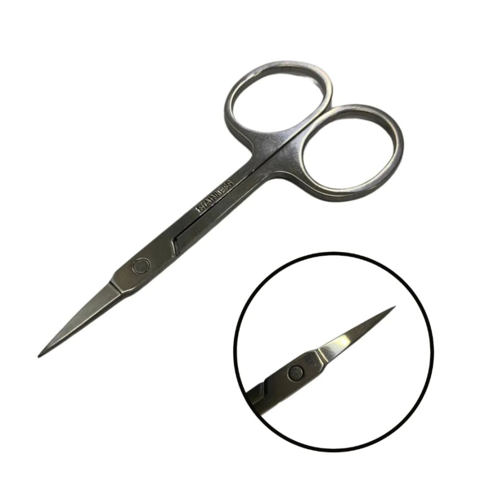 Tesoura de Sobrancelha Zalike Inox Ponta Reta