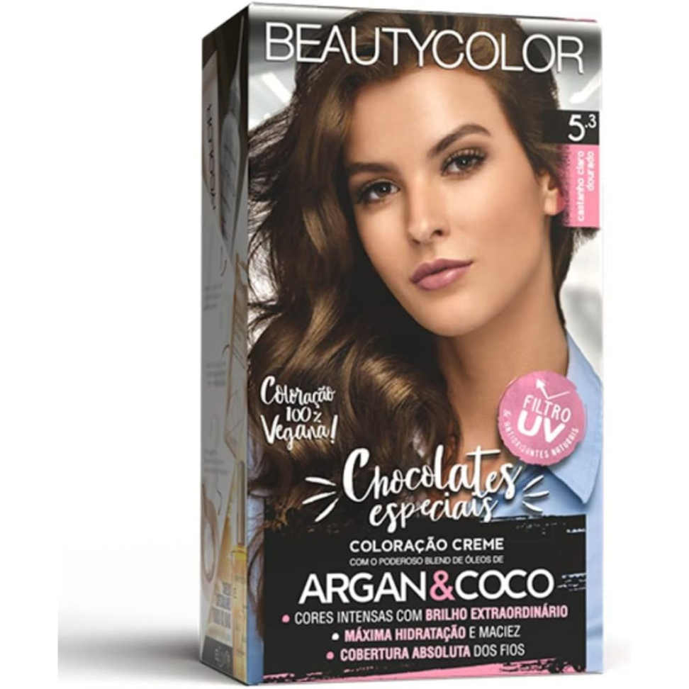 Tintura Beauty Color 5.3 Castanho Claro Dourado