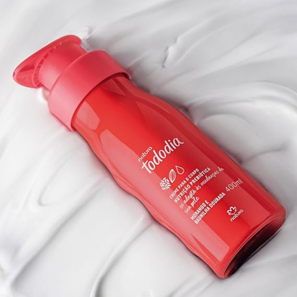 Creme Nutritivo para o Corpo Tododia Morango e Baunilha Dourada 400 ml - Natura