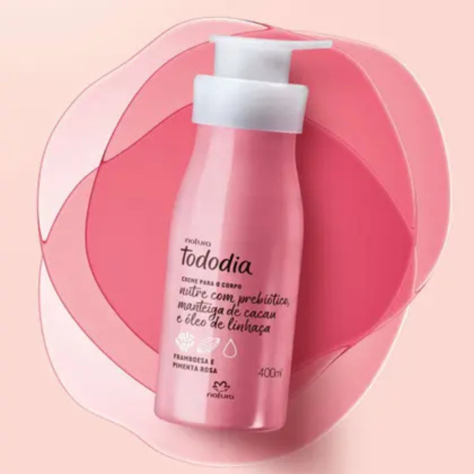 Creme Desodorante Nutritivo para o Corpo Framboesa e Pimenta Rosa Tododia 400ml - Natura