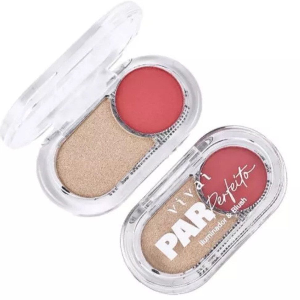 Iluminador e Blush Par Perfeito - Vivai - #3