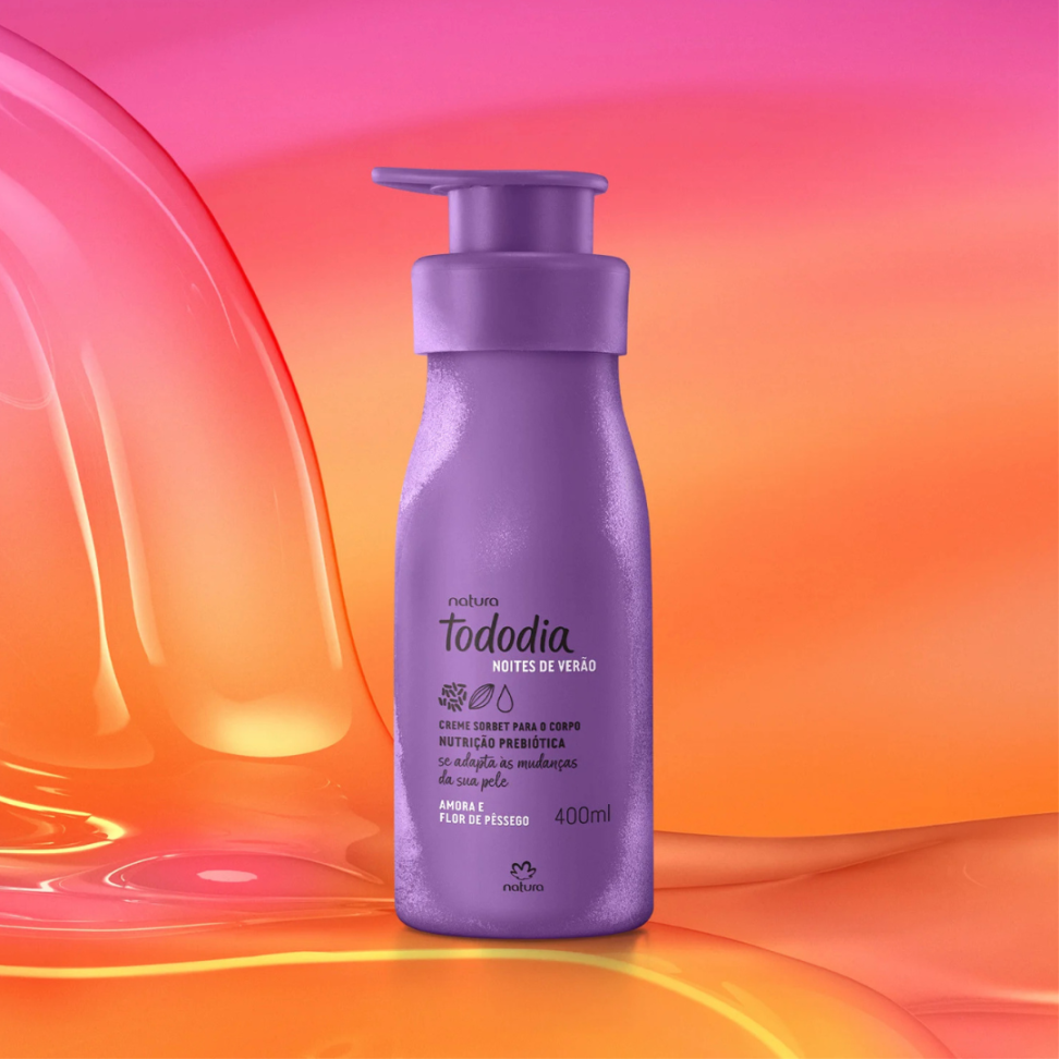 Creme Desodorante Nutritivo para o Corpo Tododia Amora e Flor de Pêssego 400ml - Natura