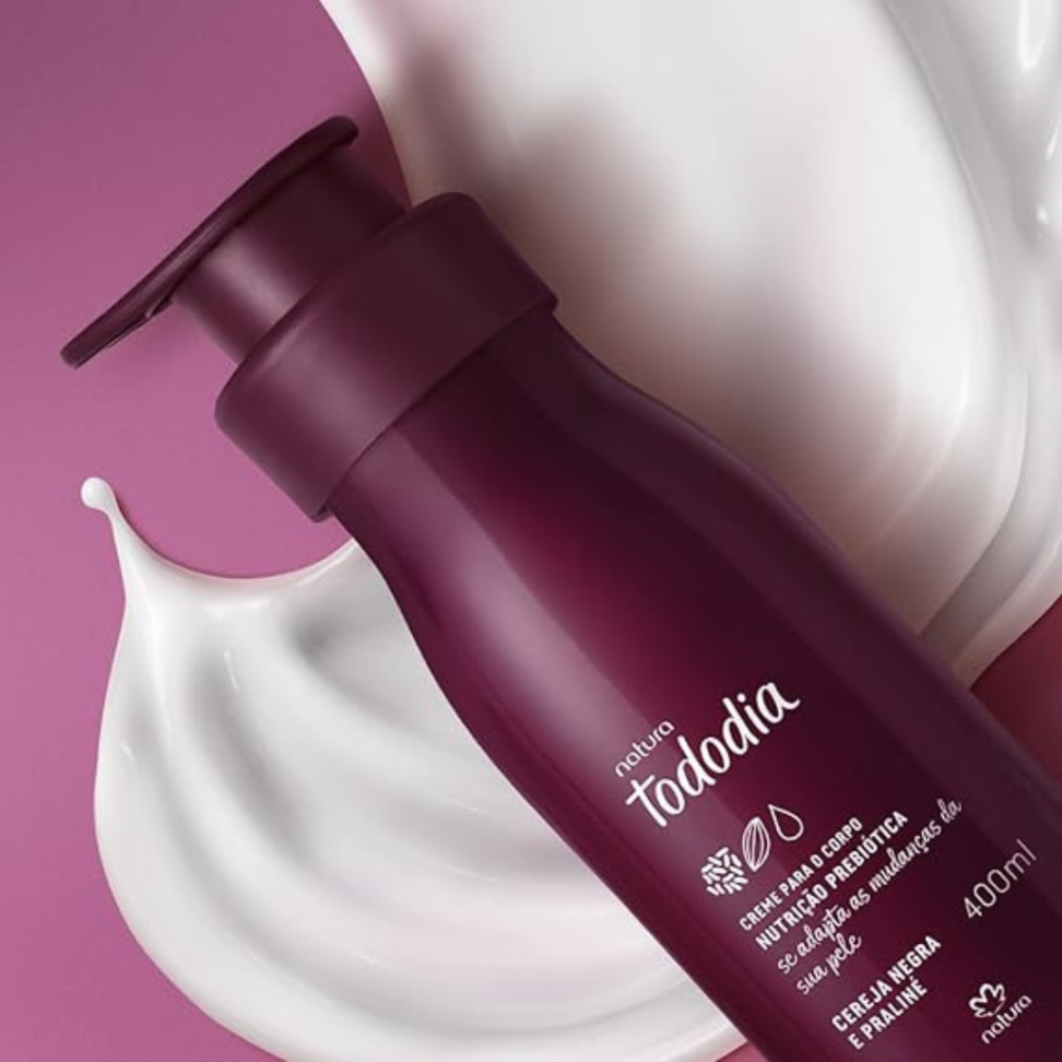 Creme Hidratante Tododia Cereja Negra e Praliné Natura 400ml Natura