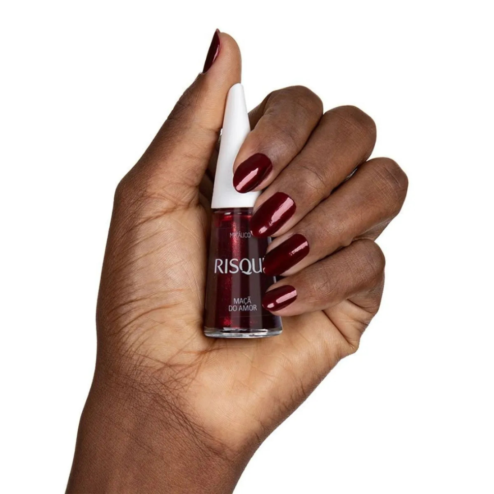 Esmalte Vermelho Metálico Risqué Maçã do Amor 8ml - #4