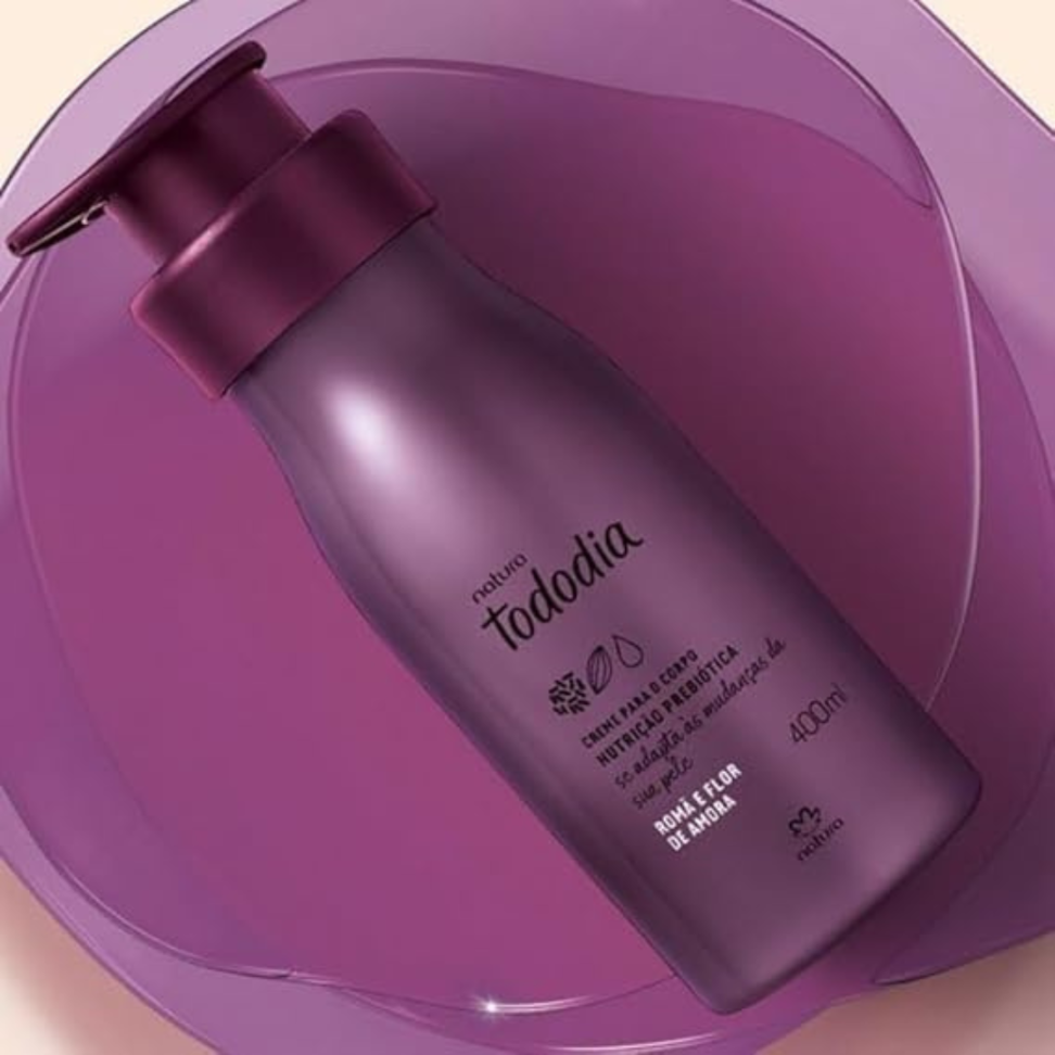 Creme Desodorante Nutritivo Para o Corpo Tododia Romã e Flor de Amora, Fórmula Vegana, 400ml Natura