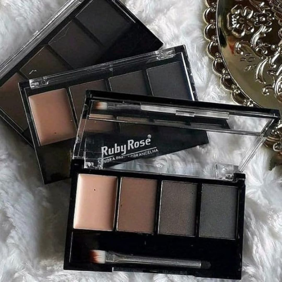 Sombra Ruby Rose Para Sobrancelhas Paleta Com 4 Cores - #4