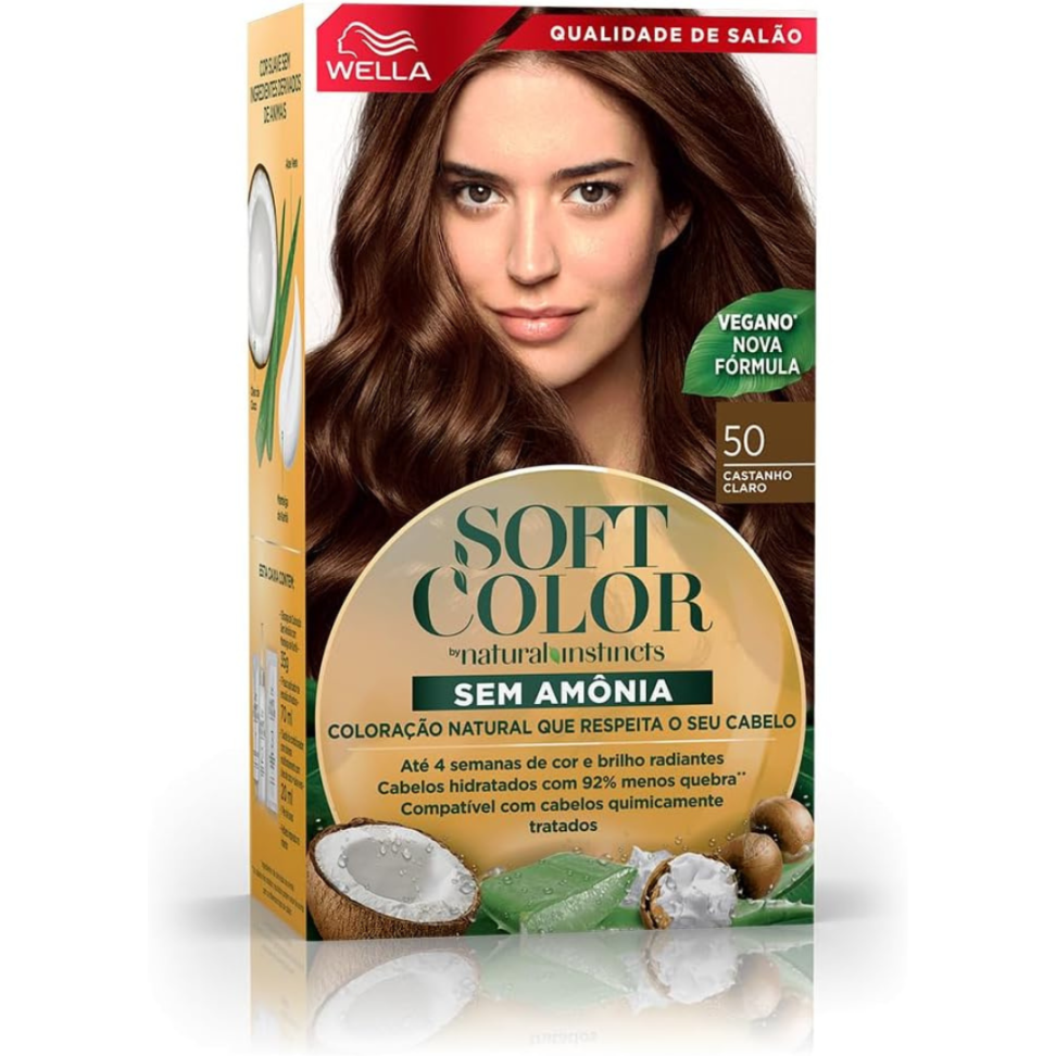 Tintura Soft Color Kit 50 Castanho Claro Wella