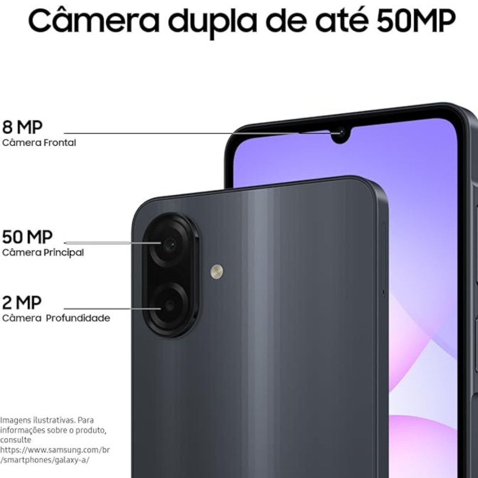 Celular Samsung Galaxy A07 128GB, 4GB, Câm. 50MP, Tela 6.7"- Violeta - #3