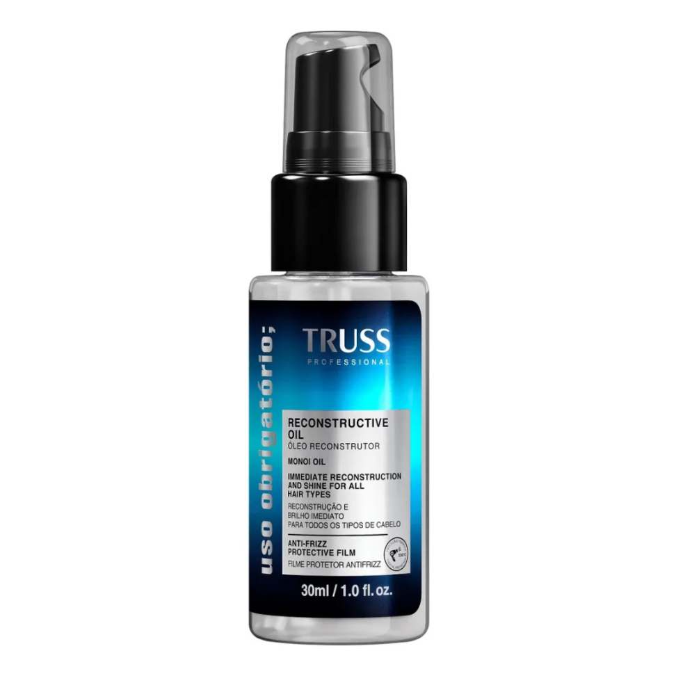 Óleo Capilar Antifrizz Reconstrutor Brilho Proteção Térmica 30ml - Truss