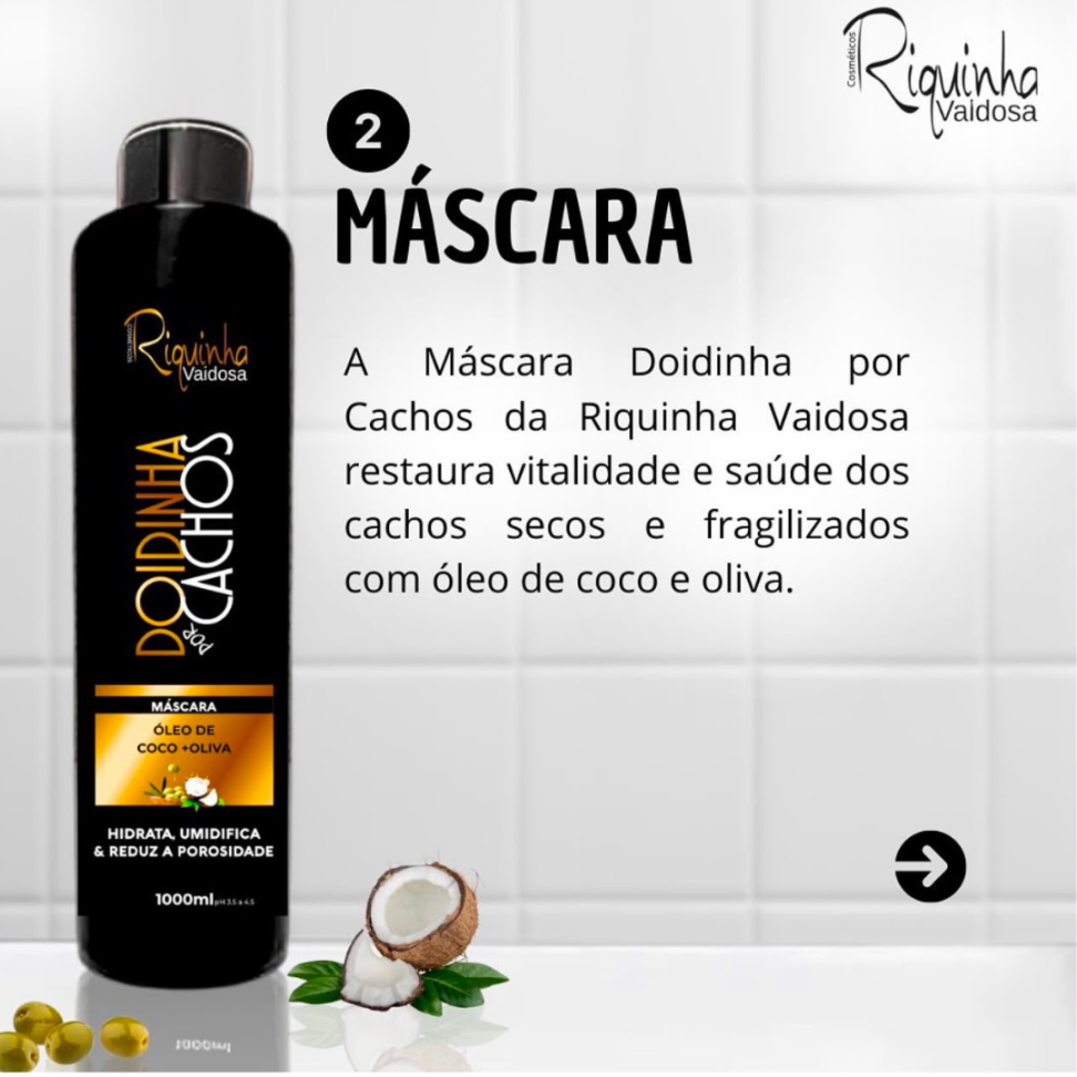 Kit Doidinha por Cachos 4 Passos 1L