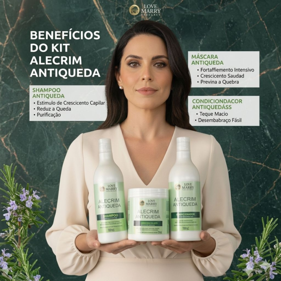 Kit Alecrim Antqueda 3 Passos 500g Love Marry