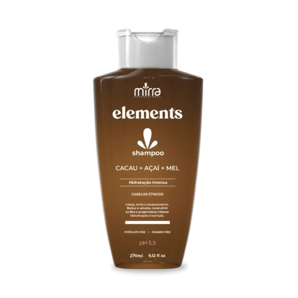 Shampoo Cacau + Açaí + Mel Mirra Elements 270g