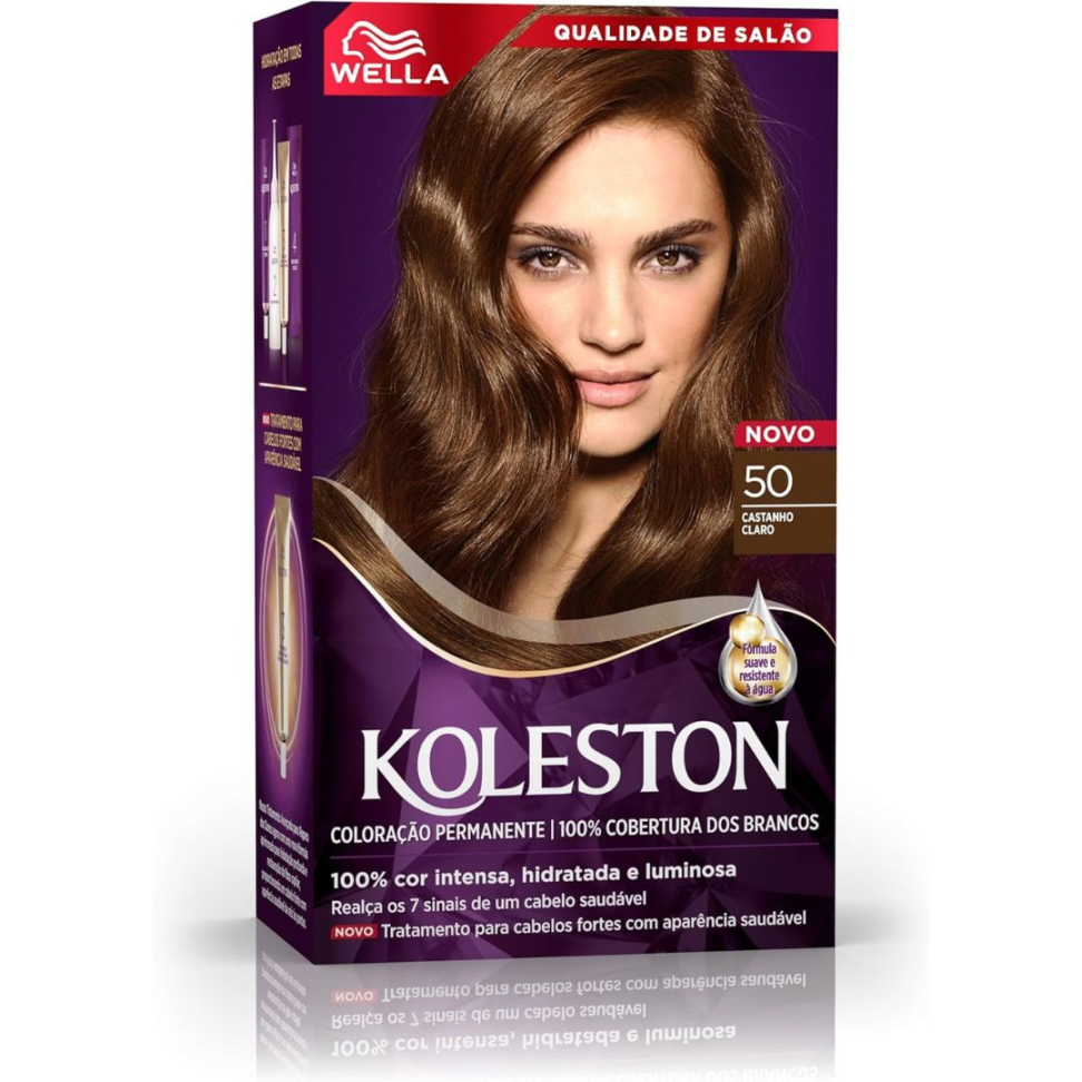 Tintura Koleston Kit 50 Castanho Claro Wella