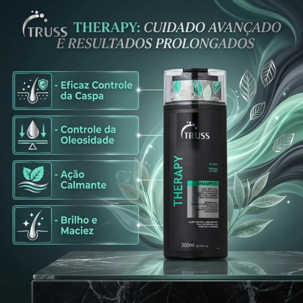Shampoo Therapy 300ml / Anticaida Caspa and Grasa - Truss