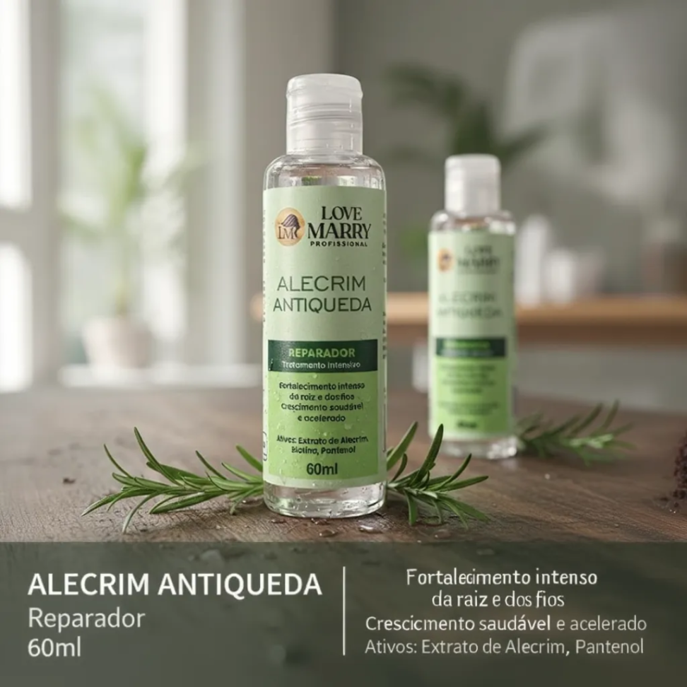 Reparador de Pontas Alecrim Antiqueda 60Ml Love Marry