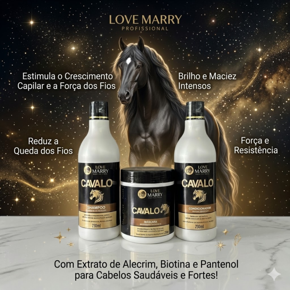 Kit Cavalo Preto 500g Love Marry