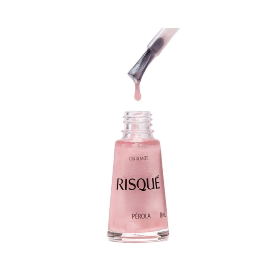 Esmalte Risqué Rosas Cintilantes Pérola - #5