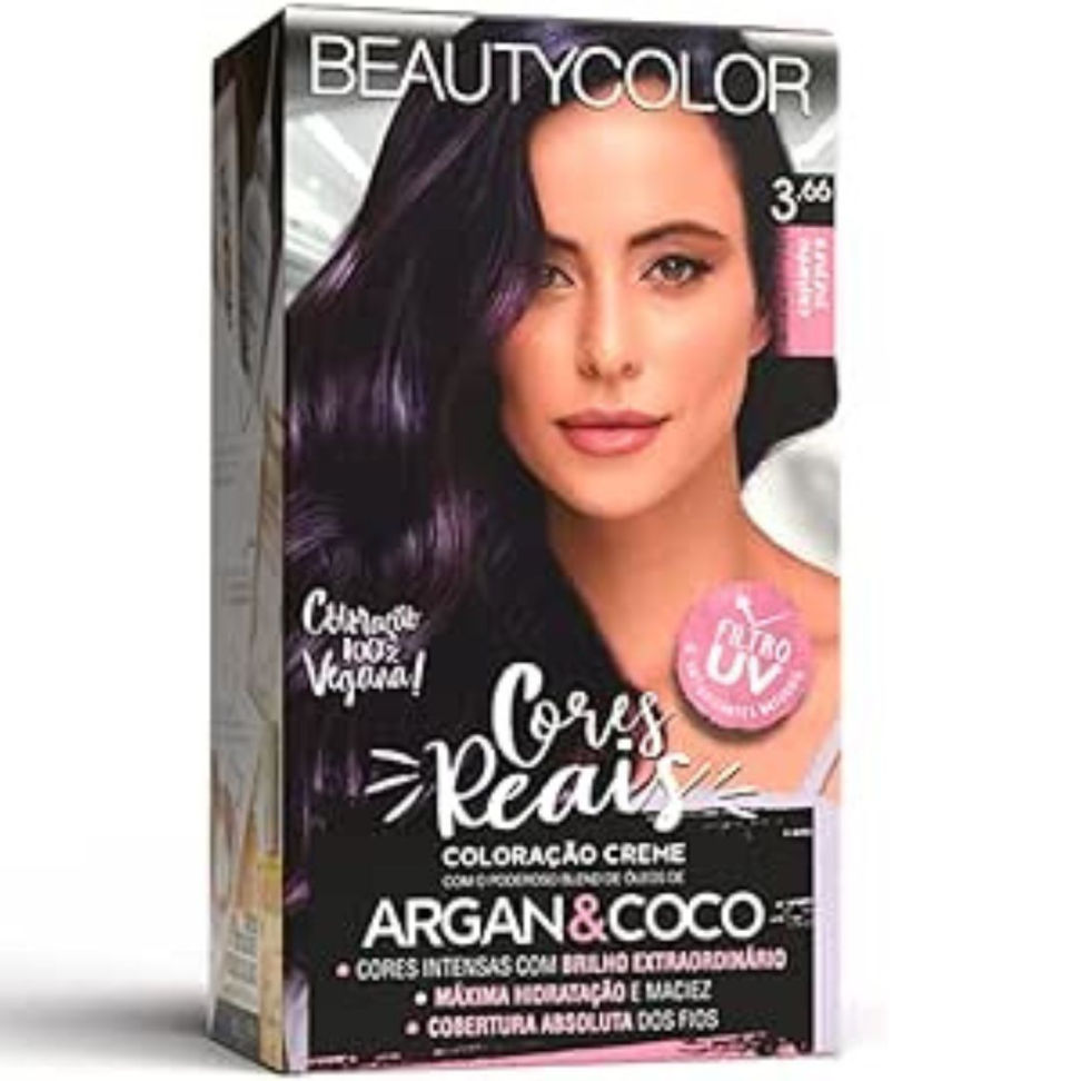 Tintura Beauty Color 3.66 Castanho Purpura