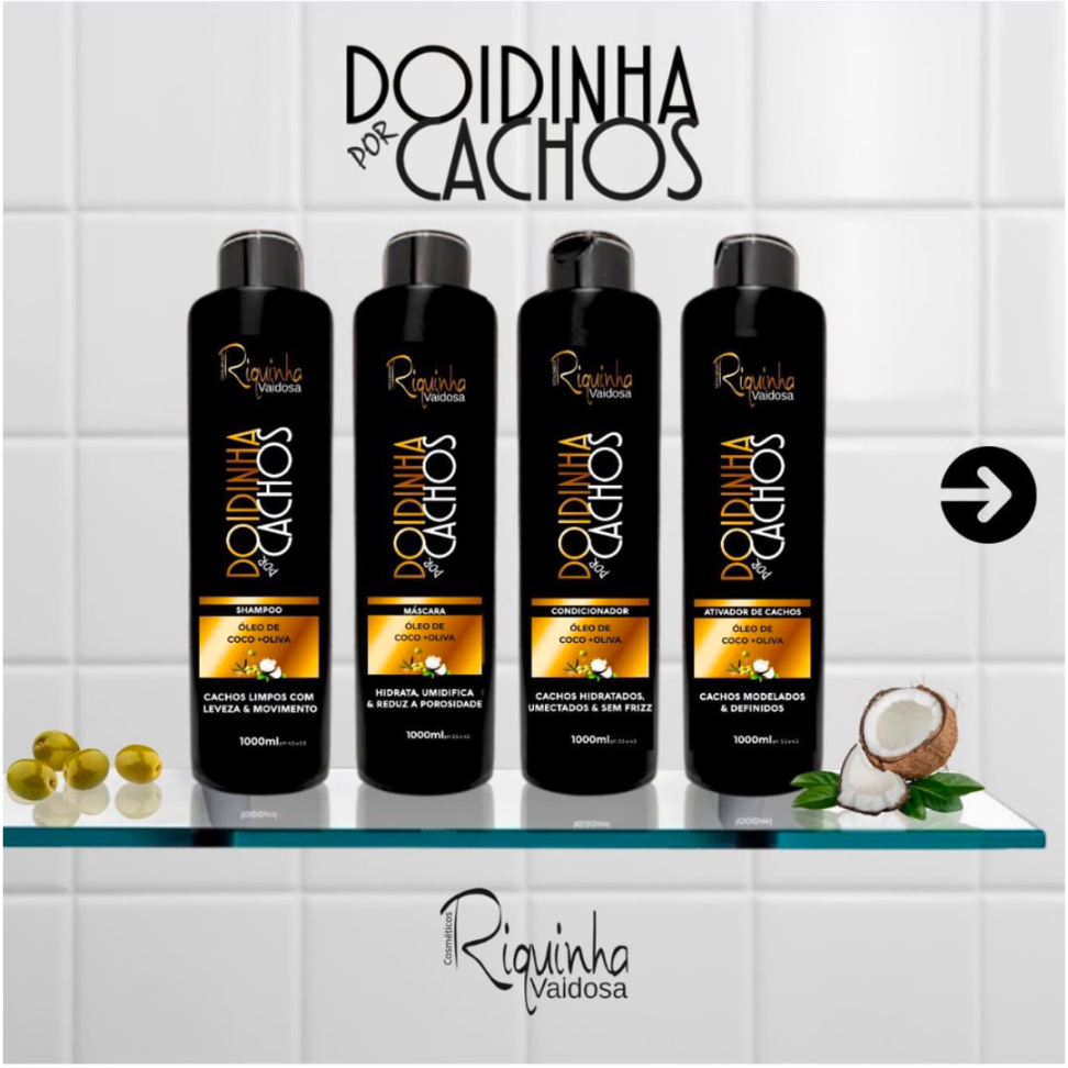 Kit Doidinha por Cachos 4 Passos 1L