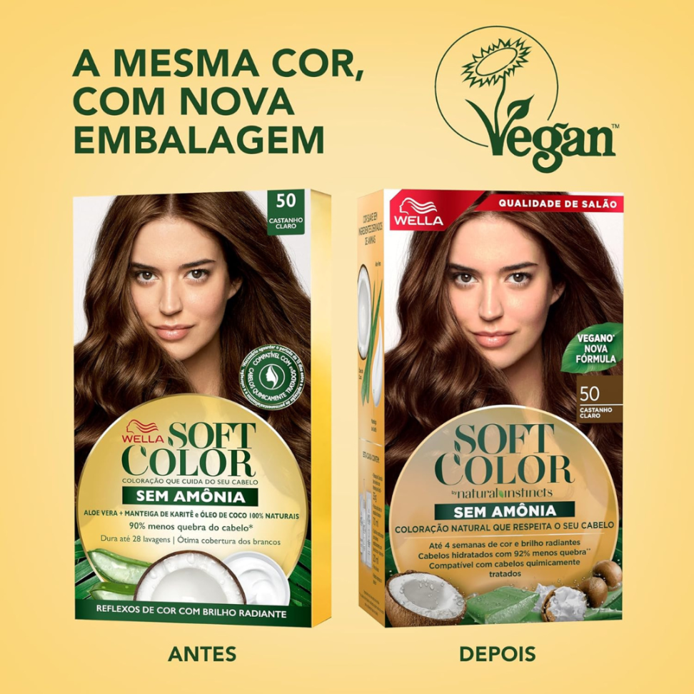 Tintura Soft Color Kit 50 Castanho Claro Wella - #4