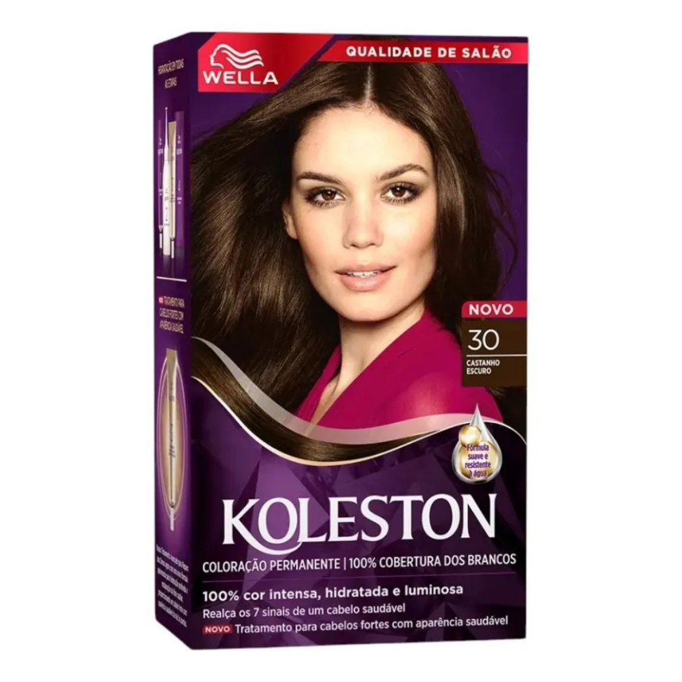 Tintura Koleston Kit 30 Castanho Escuro Wella