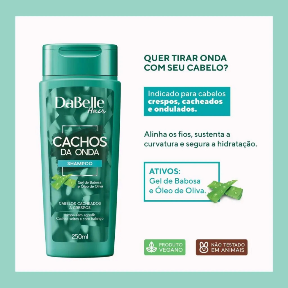 Kit Dabelle (Shampoo+Condicionador) Cachos Da Onda 425ml