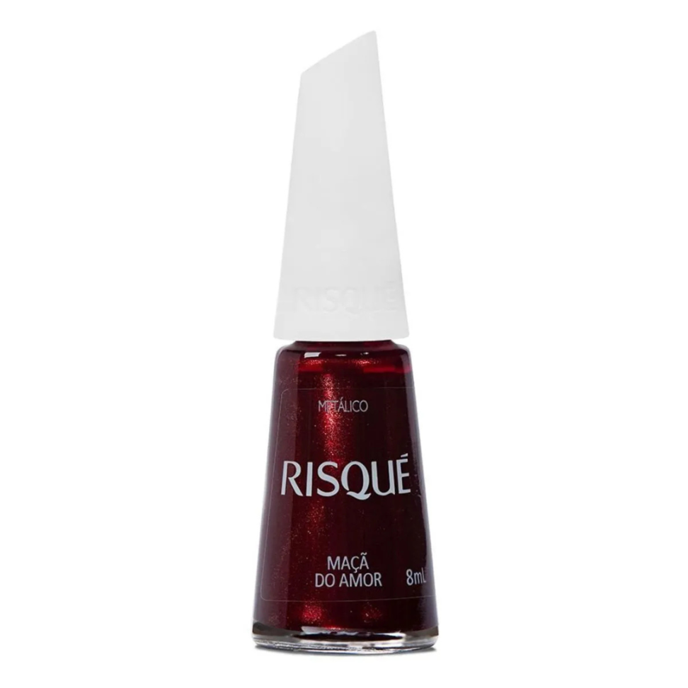 Esmalte Vermelho Metálico Risqué Maçã do Amor 8ml - #5
