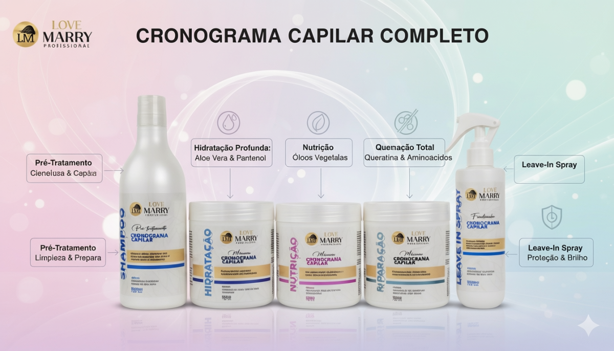 Kit Cronograma Capilar 5 passos Love Marry 500g - #3