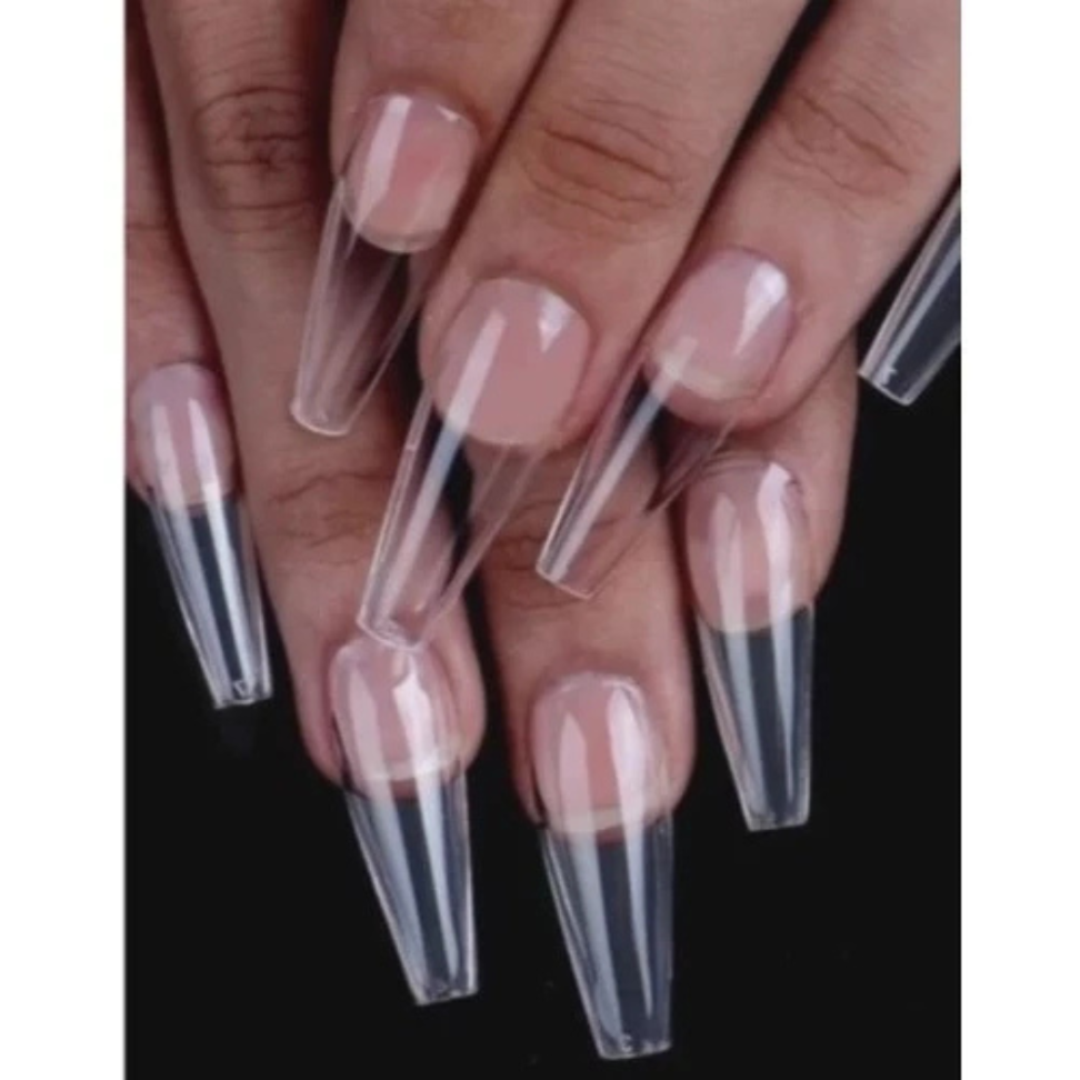 Unhas postiças bailarina branca ou Transparente -Miss France