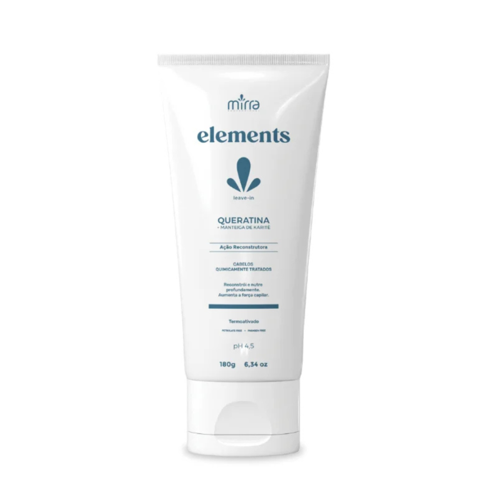 Leave-In Queratina + Manteiga de Karitê Mirra Elements 180g