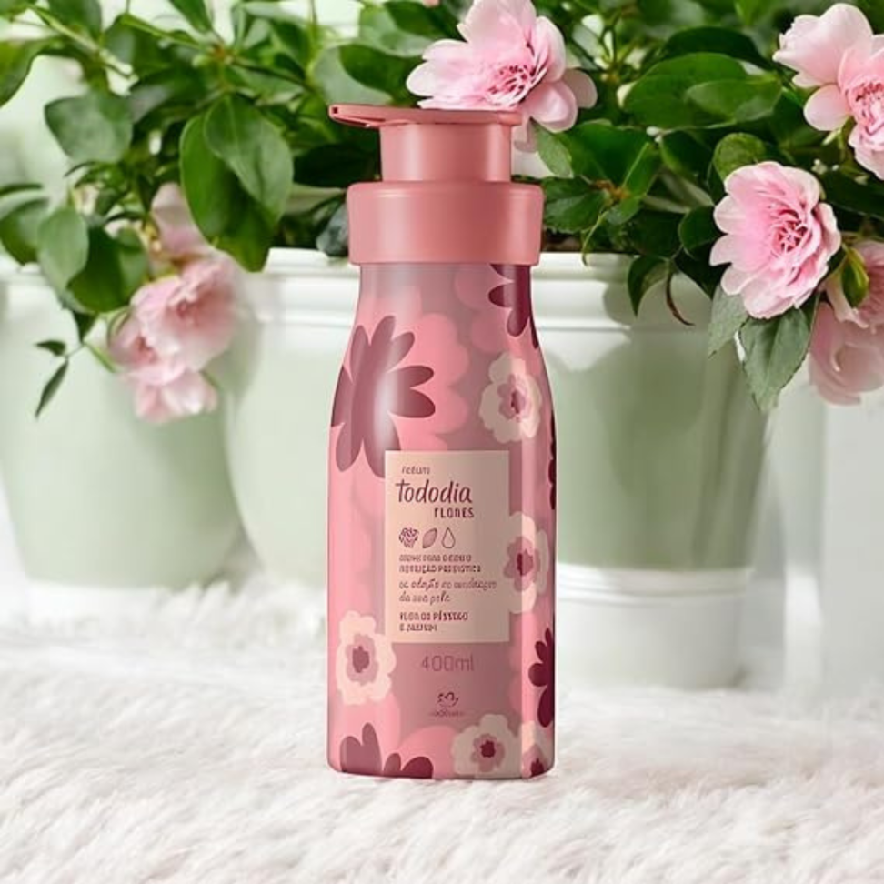 Creme Hidratante Corporal Tododia Flor de Pêssego e Jasmin 400ml - Natura