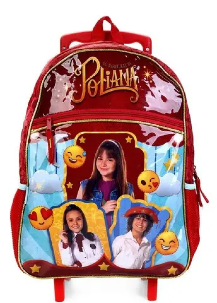 Mochila Escolar Tam G Rodinhas Poliana - Pacific Original