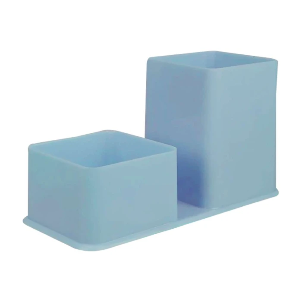 Porta Canetas e Clips 2x1 Acrílico – Azul Pastel, Verde Pastel e Azul - #3