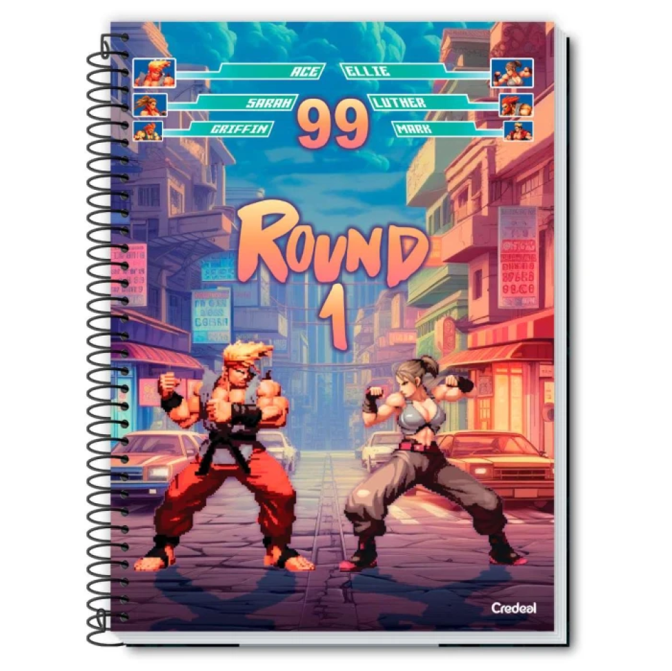 Caderno capa dura 10 matérias 160 folhas masculino My Collection Credeal - #5