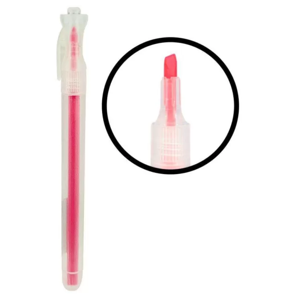 Caneta Marca Texto Transparente BRW – Verde, Rosa, Laranja e Amarelo Fluorescente - #5