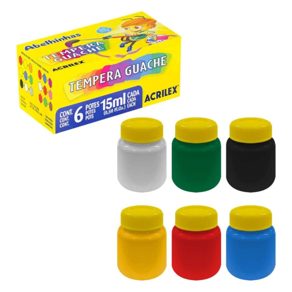 Tinta Guache – Estojo com 6 Cores