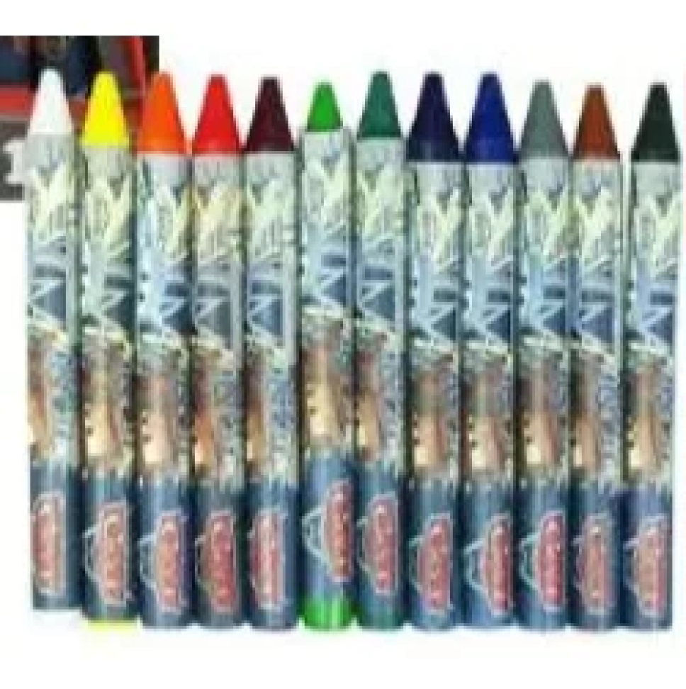 Gizão de cera com 12 cores Carros Tris