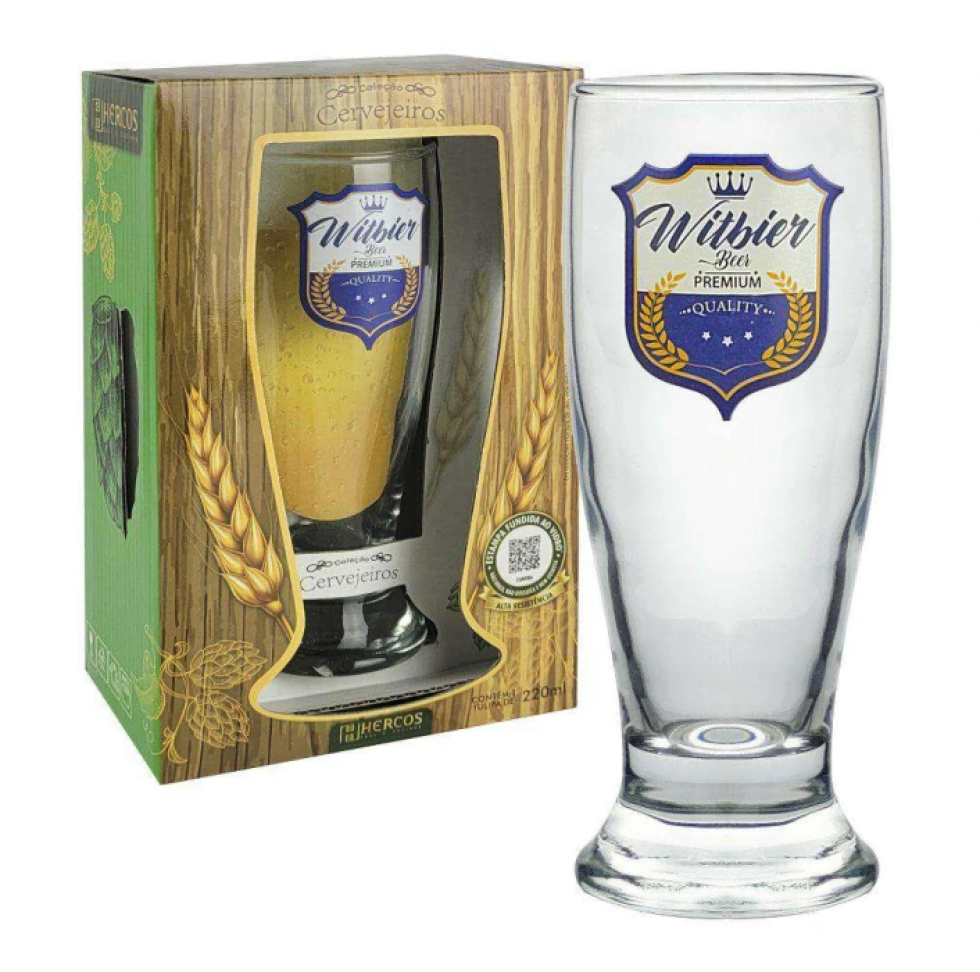 Copo de vidro para chopp 220ml decorado cervejeiros hercos - #3