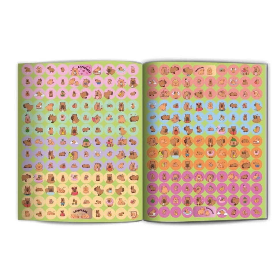Livro de atividades capivaras 500 adesivos - #4