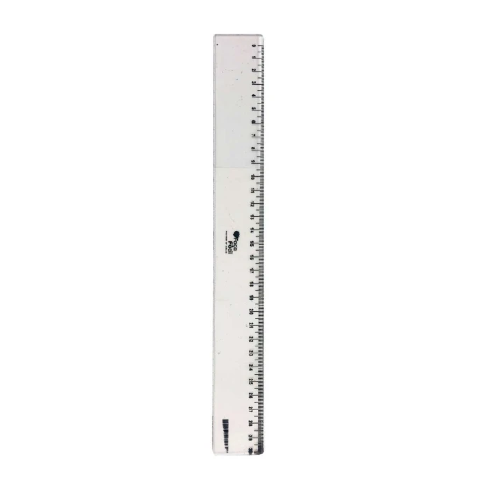 Régua plastica 30 cm acrilica blister